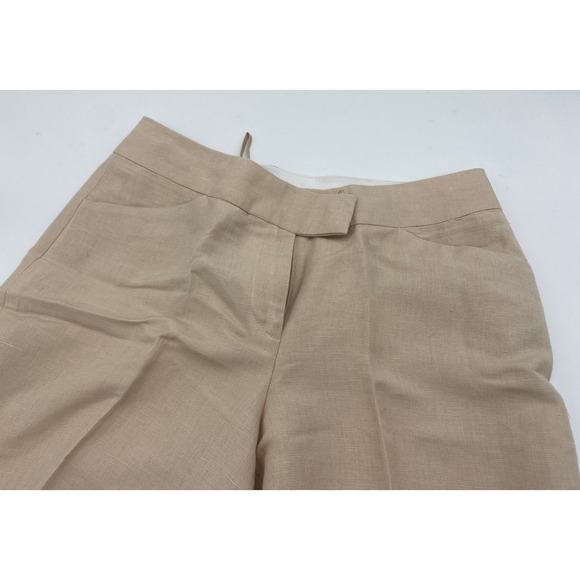ANNE KLEIN Womens Beige Linen Blend Straight Leg Dress Pants Size 6P - Picture 10 of 11